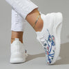 Charger l&#39;image dans la visionneuse de la galerie, FlowerVibe Canvas Sneakers - Dames Ademende Sneakers met Retro Print