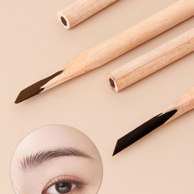 Crayon à sourcils en bois imperméable (12 pièces)