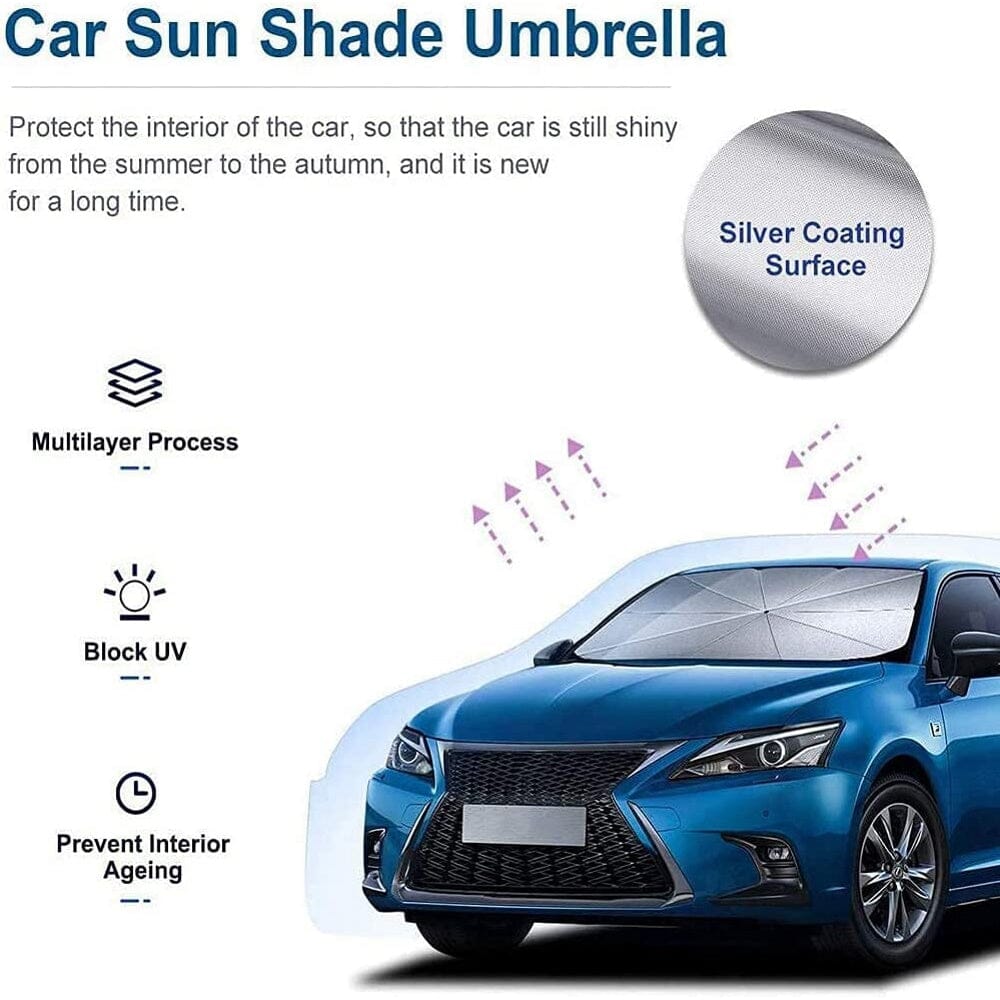 Opvouwbare auto voorruit zonnescherm paraplu