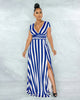 Charger l&#39;image dans la visionneuse de la galerie, BeachBelle™ Sexy gestreepte jurk met hoge taille - Stralend de zomer in